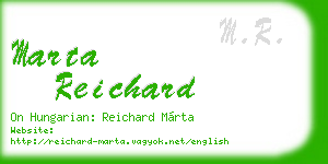 marta reichard business card