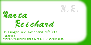 marta reichard business card